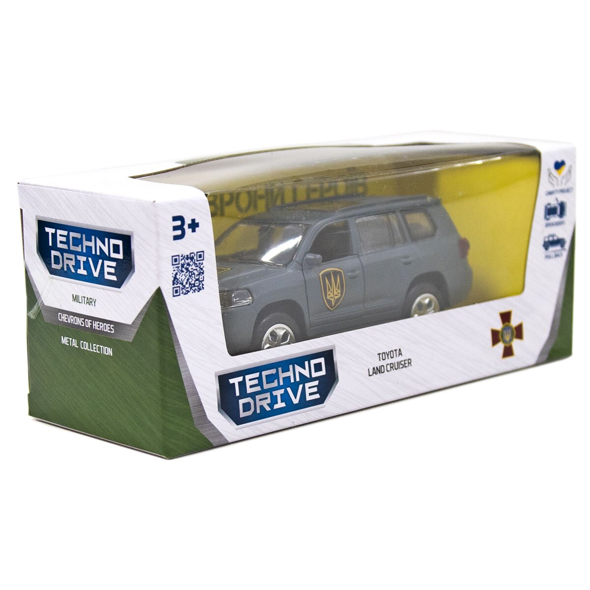 Автомодель &quot;Шевроны Героев&quot; Toyota Land Сruiser &quot;Рубеж&quot; TechnoDrive KM6010 Темно-серый (6974465201835)  Фото №5