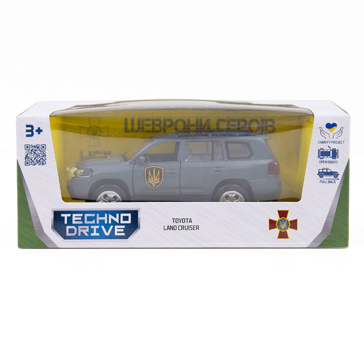 Автомодель &quot;Шевроны Героев&quot; Toyota Land Сruiser &quot;Рубеж&quot; TechnoDrive KM6010 Темно-серый (6974465201835)  Фото №4