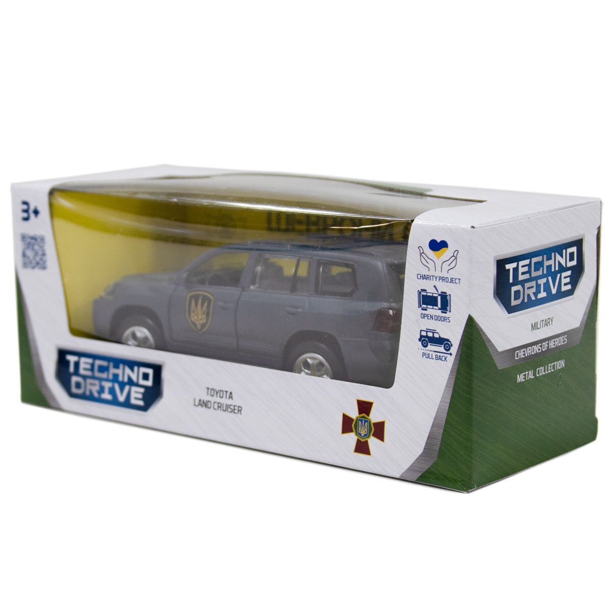 Автомодель &quot;Шевроны Героев&quot; Toyota Land Сruiser &quot;Рубеж&quot; TechnoDrive KM6010 Темно-серый (6974465201835)  Фото №3