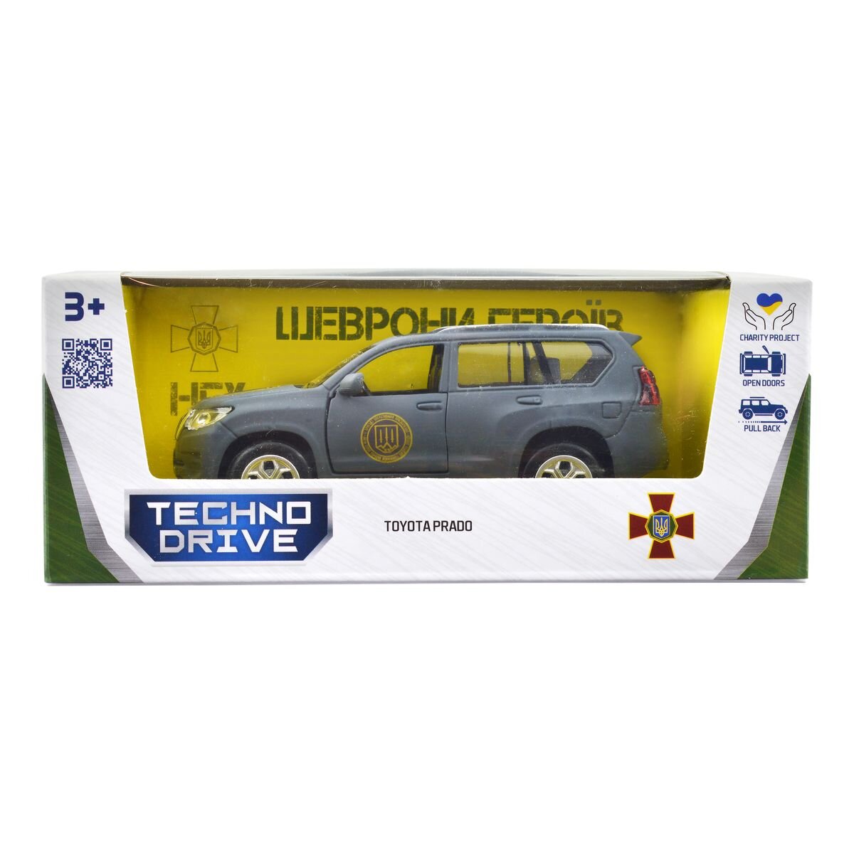 Автомодель &quot;Шевроны Героев&quot; Toyota Prado &quot;Кара-Даг&quot; TechnoDrive KM6189 Темно-серый (6974465201897)  Фото №4