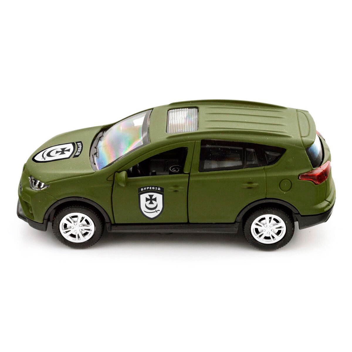 Автомодель &quot;Шевроны Героев&quot; Toyota RAV4 &quot;Ураган&quot; TechnoDrive KM6198 Темно-зеленый (6974465201873)  Фото №7