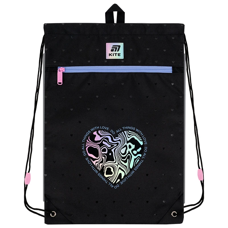 Сумка для формы и обуви для девочки Kite K25-601M-5 Черный