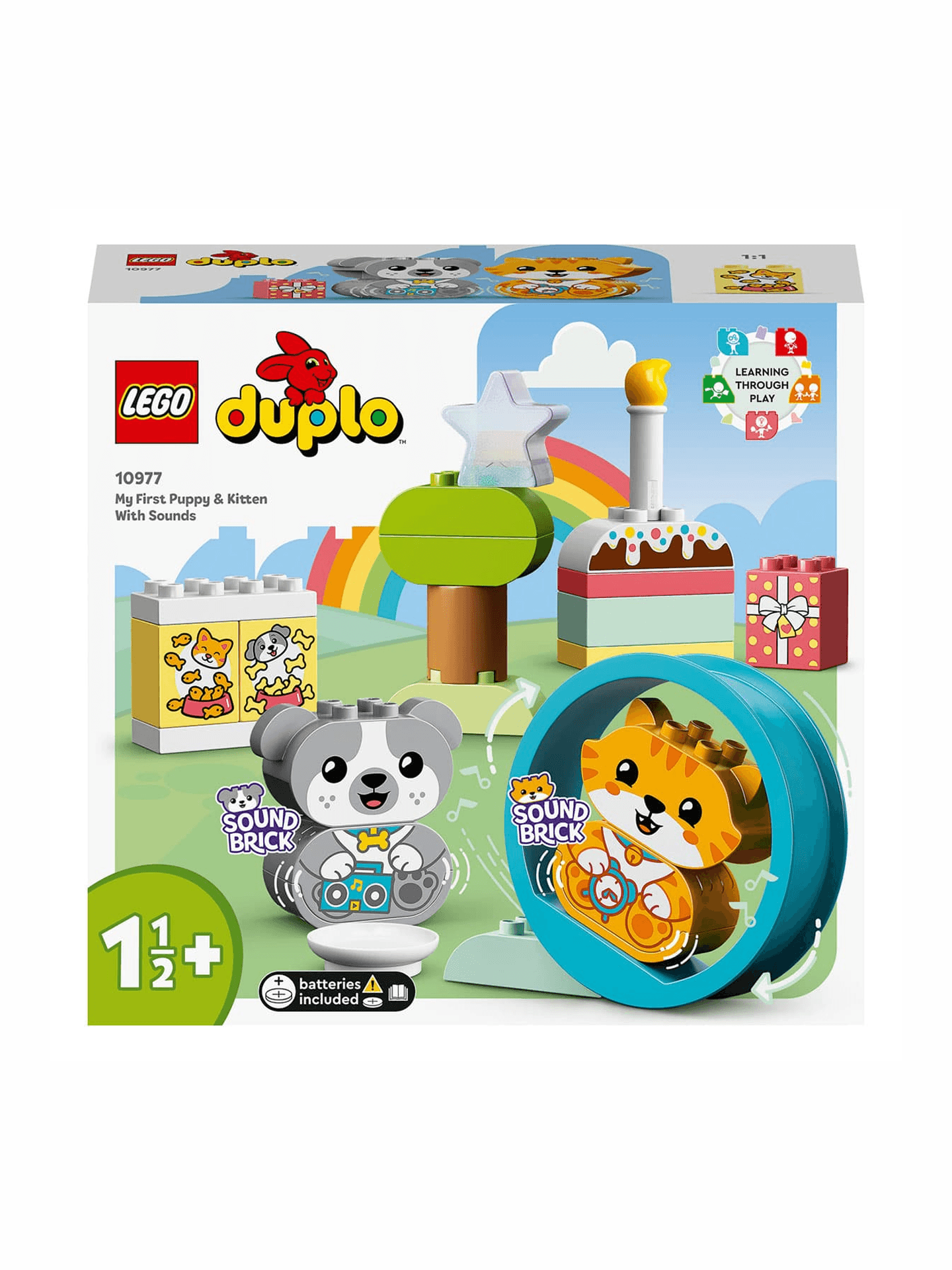 Купить Конструктор LEGO Мой первый щенок и котенок со звуками 10977 22 детали Разноцветный Артикул: 5702017153612 Фото на весь экран №1