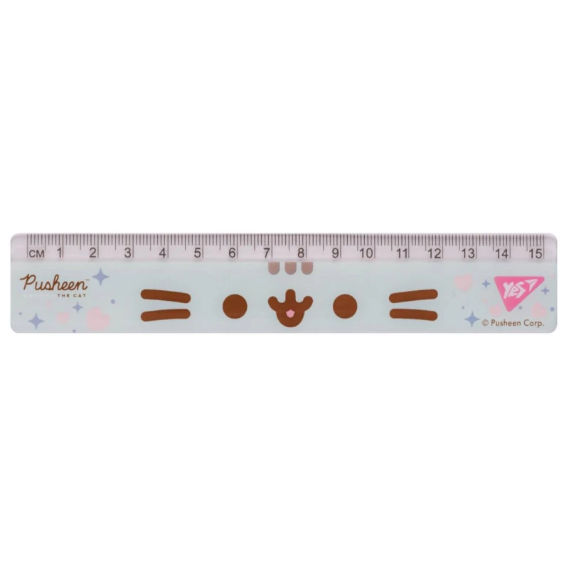 Купить Линейка "Pusheen" Yes 370682 15 см Голубой Артикул: 5056574450708