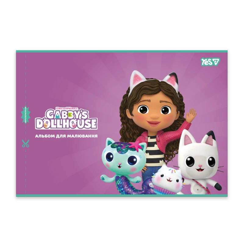 Купити Зошит для малювання Gabby Dollhouse YES 130618 12 аркушів Різнокольоровий Артикул: 4823133105727 Фото повноекранне №3