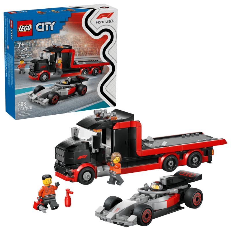 Купити Конструктор "Вантажівка для демонстрації F1" LEGO 60493 Різнокольоровий Артикул: 5702018056844 Фото повноекранне №1