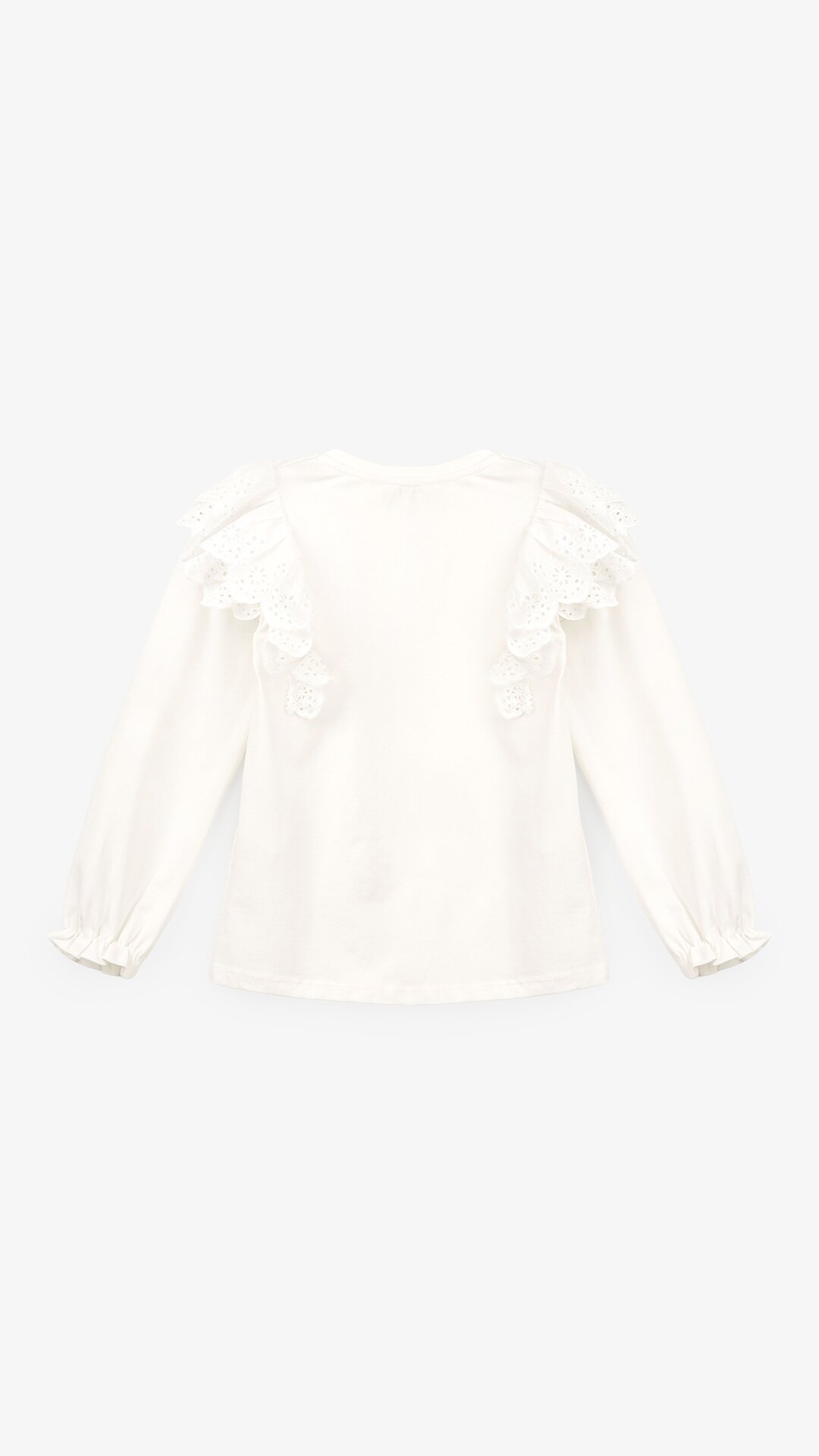 Купити Блуза трикотажна для дівчинки Aura Style 860 122 см Молочний Артикул: 2000999197642 Фото повноекранне №9