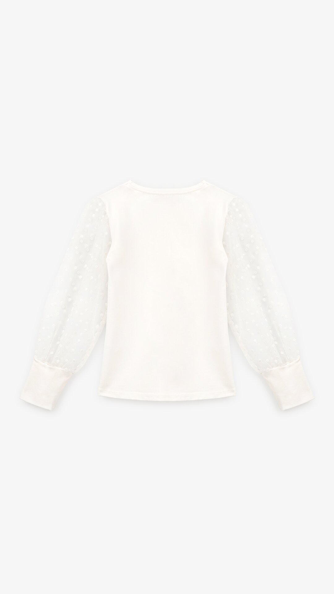 Блуза трикотажная для девочки Aura Style 865 116 см Молочный  Фото №3