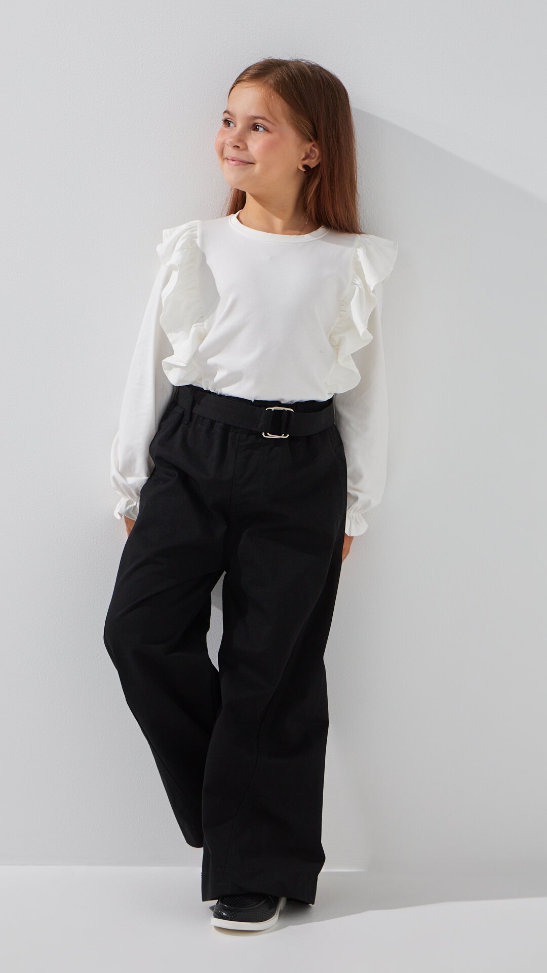 Блуза трикотажна для дівчинки Aura Style 868 116 см Молочний  Фото №1