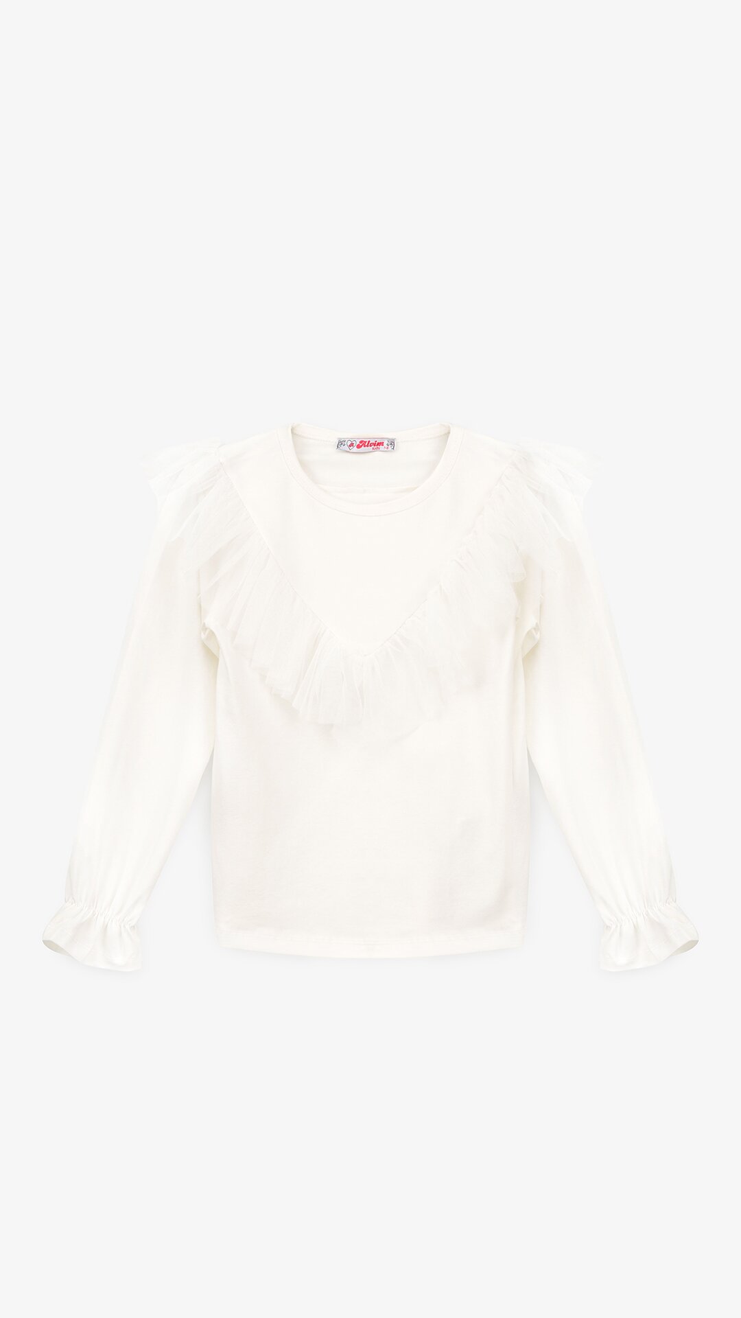 Блуза трикотажна для дівчинки Aura Style 870 110 см Молочний  Фото №0