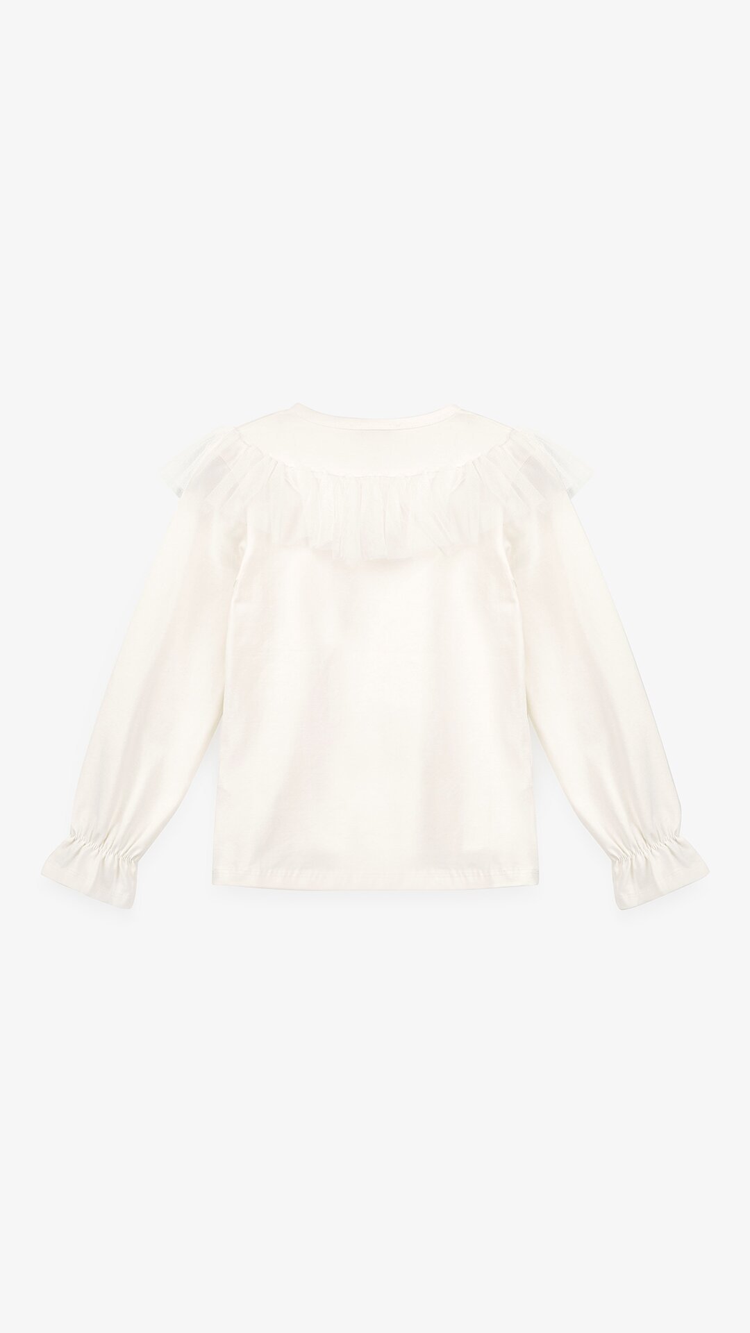 Блуза трикотажна для дівчинки Aura Style 870 110 см Молочний  Фото №3