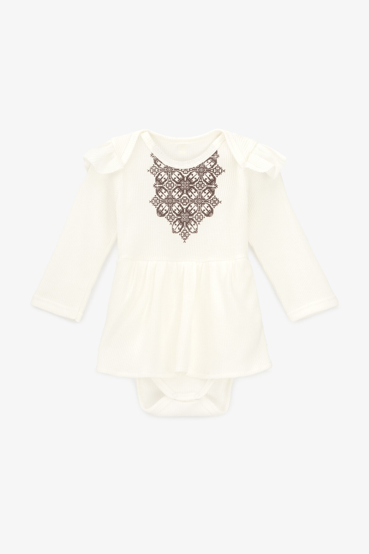 Боди-лодочка с юбочкой для девочки Baby Life B-935 80 см Молочный  Фото №0
