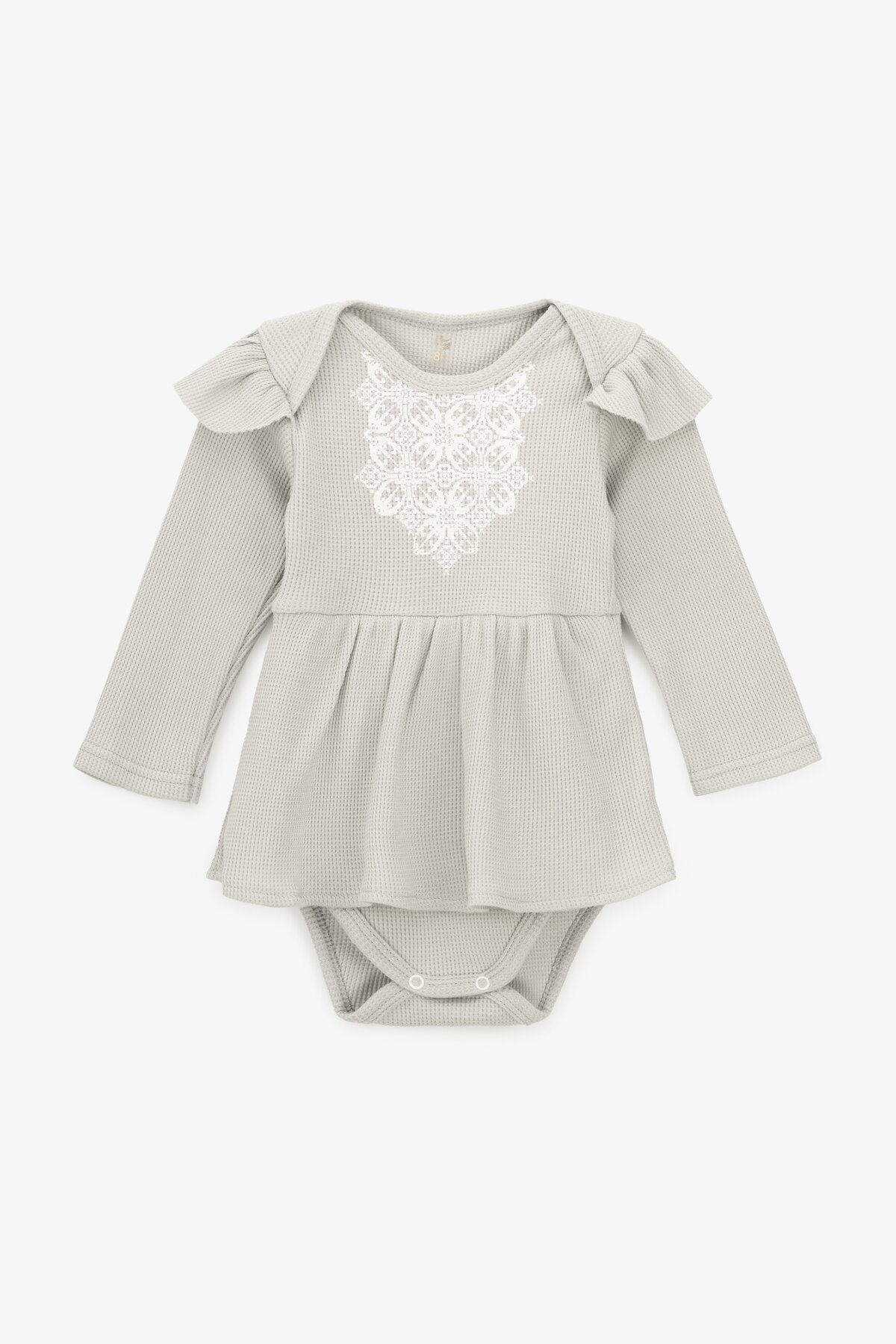 Боди-лодочка с юбочкой для девочки Baby Life B-935 80 см Серый  Фото №0
