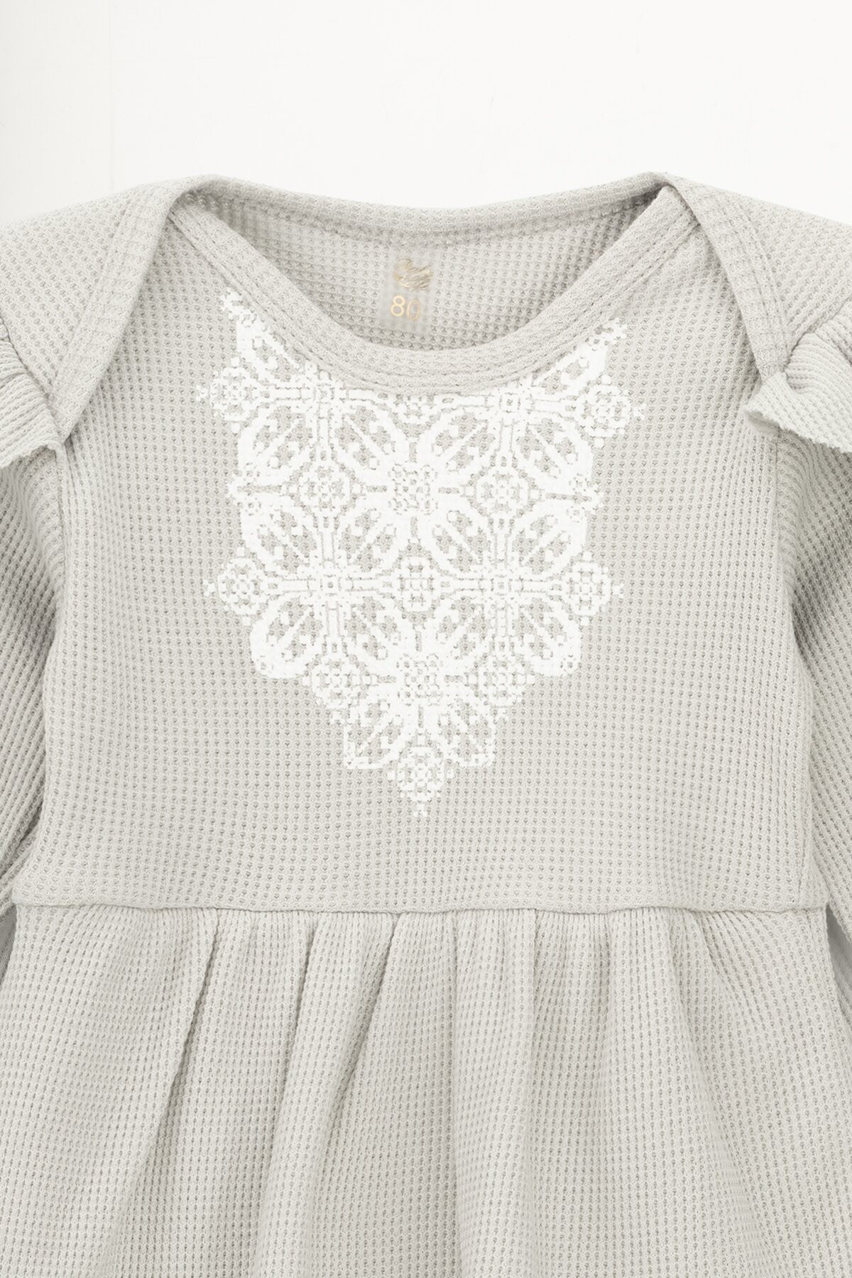 Боди-лодочка с юбочкой для девочки Baby Life B-935 80 см Серый  Фото №1
