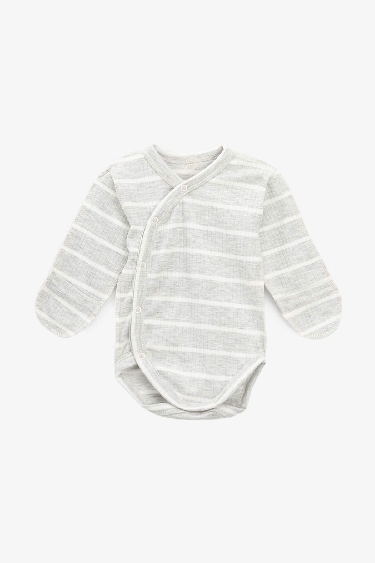 Боді на запах для малюків Baby Life 907 56 см Сірий  Фото №0