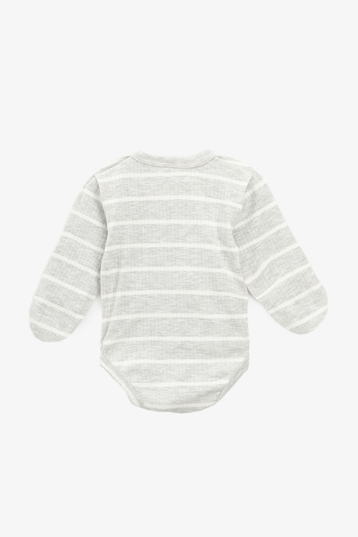 Боді на запах для малюків Baby Life 907 56 см Сірий  Фото №1