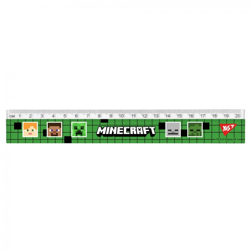 Линейка &quot;Minecraft&quot; Yes 370685 20 см Зеленый