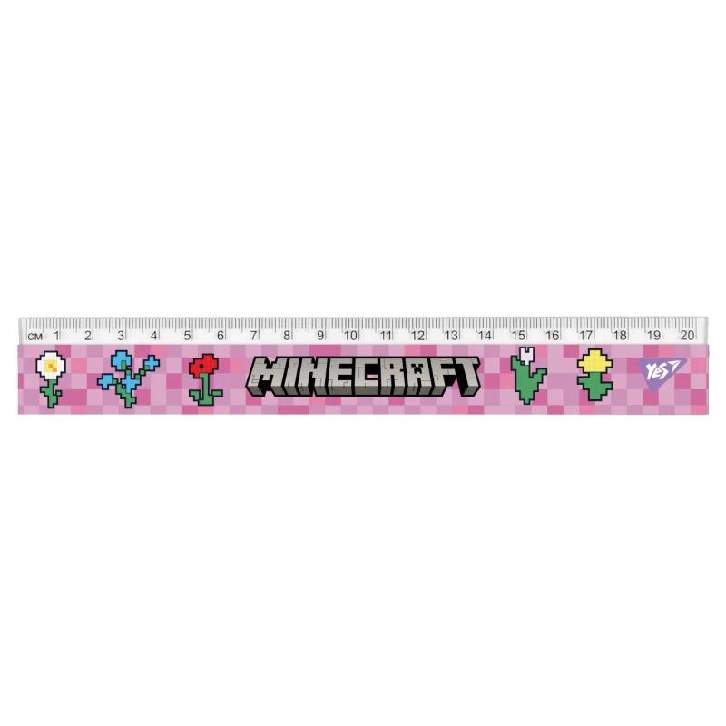 Линейка &quot;Minecraft. Spring&quot; Yes 370684 20 см Розовый
