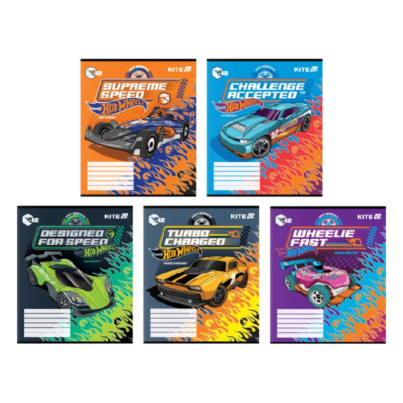 Тетрадь ученическая &quot;Hot Wheels&quot; Kite HW25-234 12 л.