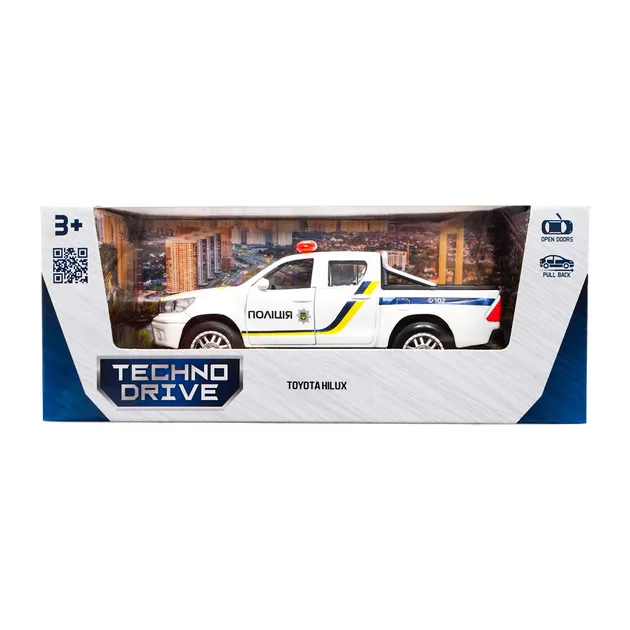 Купити Автомодель TOYOTA HILUX Поліція KIDDISVIT KM250426 Різнокольоровий Артикул: 6974465202511 Фото повноекранне №4