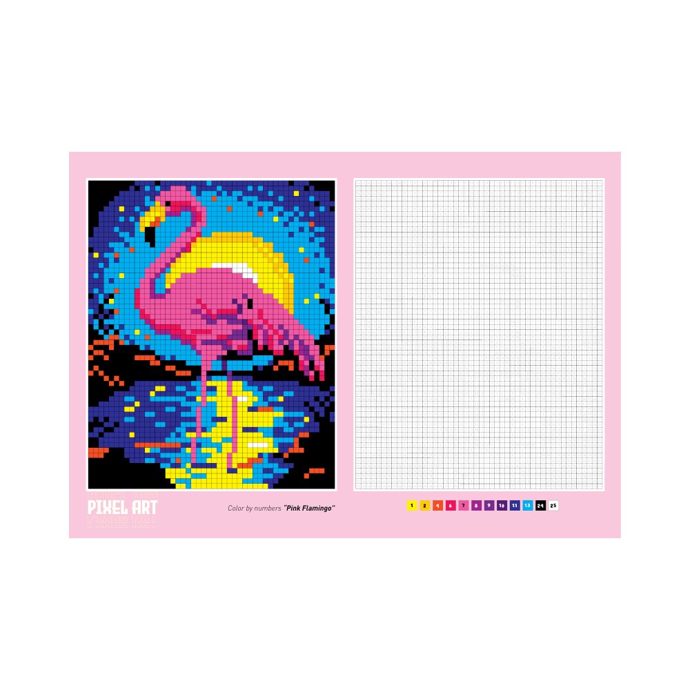 Издания для досуга серия «PIXEL ART» книга «Color by number #2» PM-85-02  Фото №1