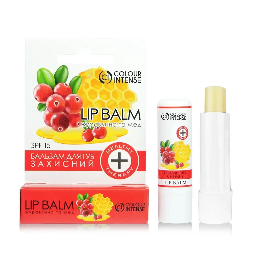 Colour Intense Бальзам для губ LIP BALM HEALTHY THERAPY 5 г (ЖУРАВЛИНА ТА МЕД 003 захисний) (4823083016234)