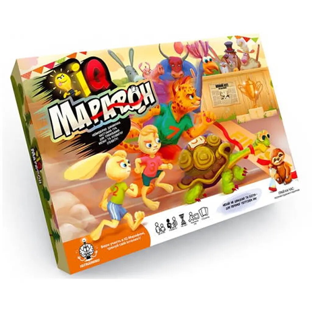 Купити Настільна гра "IQ Марафон" Danko Toys  Різнокольоровий Артикул: 2000999643828 Фото повноекранне №1