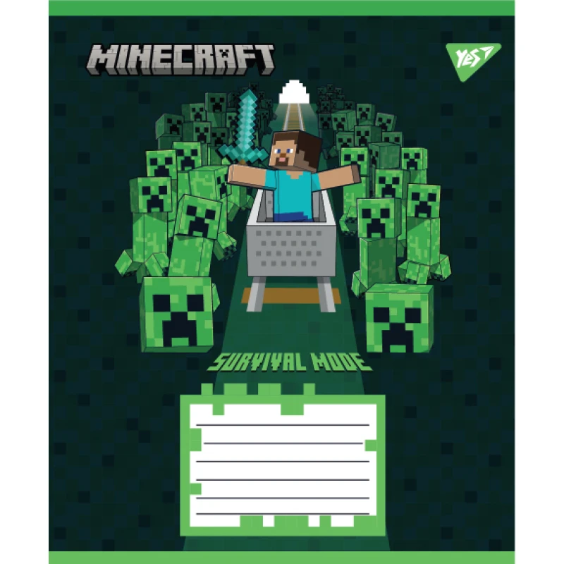 Купити Зошит учнівський "Minecraft Walls" YES 767567 18 арк. Артикул: 4823092291653 Фото повноекранне №2