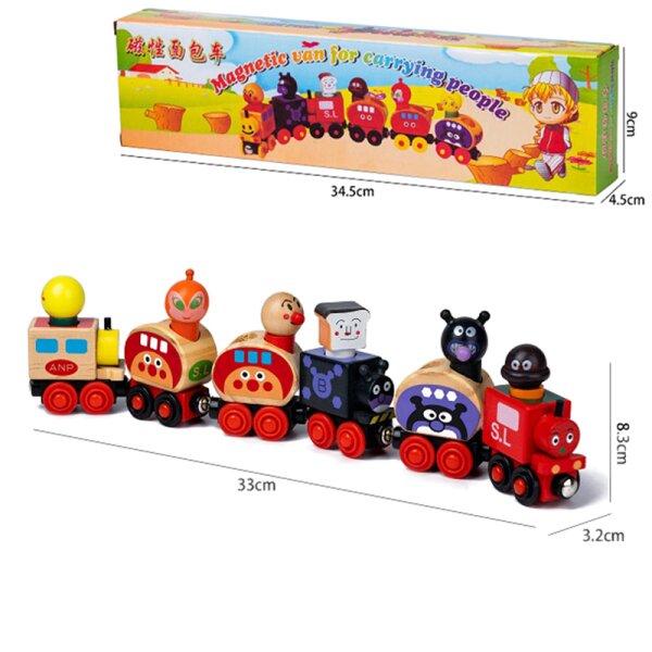 Деревянная игрушка Поезд 902-17G Разноцветный (2002014933075)
