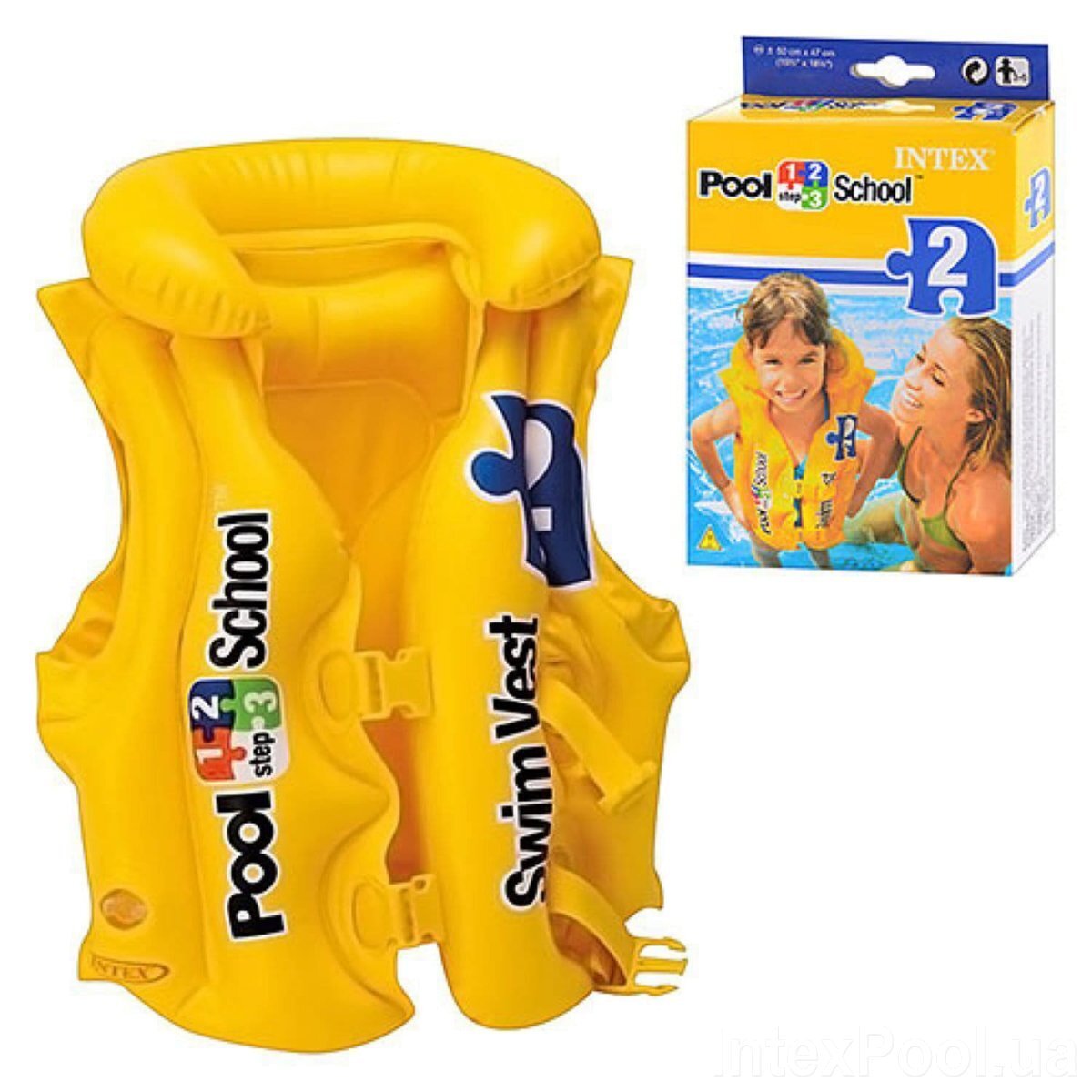 Дитячий надувний жилет «Pool School» Intex 58660 (6903100104019)  Фото №3