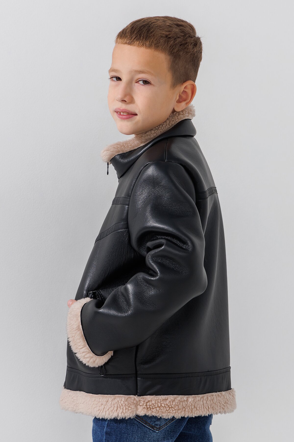 Купити Дублянка для хлопчика #SBABAM 201910 164 см Чорний Артикул: 2000990787590 Фото повноекранне №5