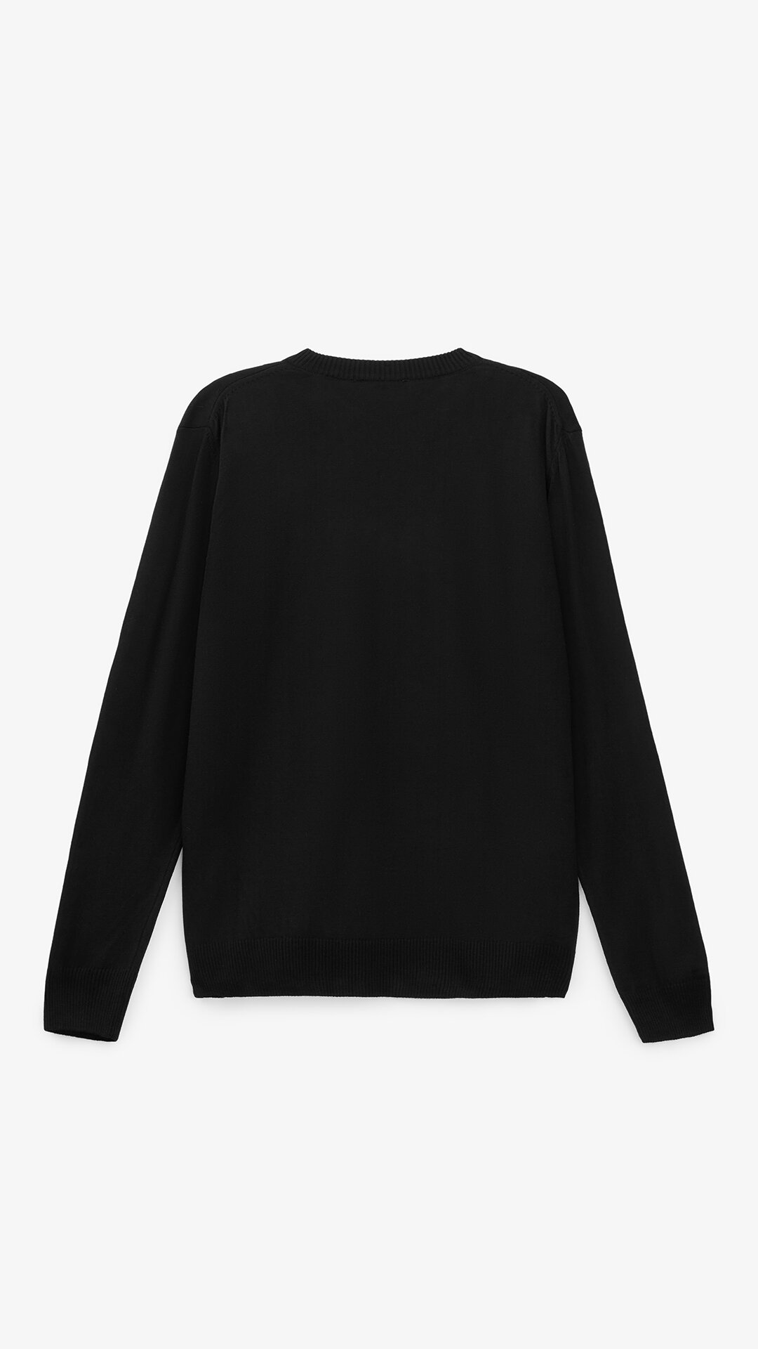 Купити Джемпер однотонний чоловічий GENUA G01205-0002 S Чорний Артикул: 2000999509506 Фото повноекранне №9