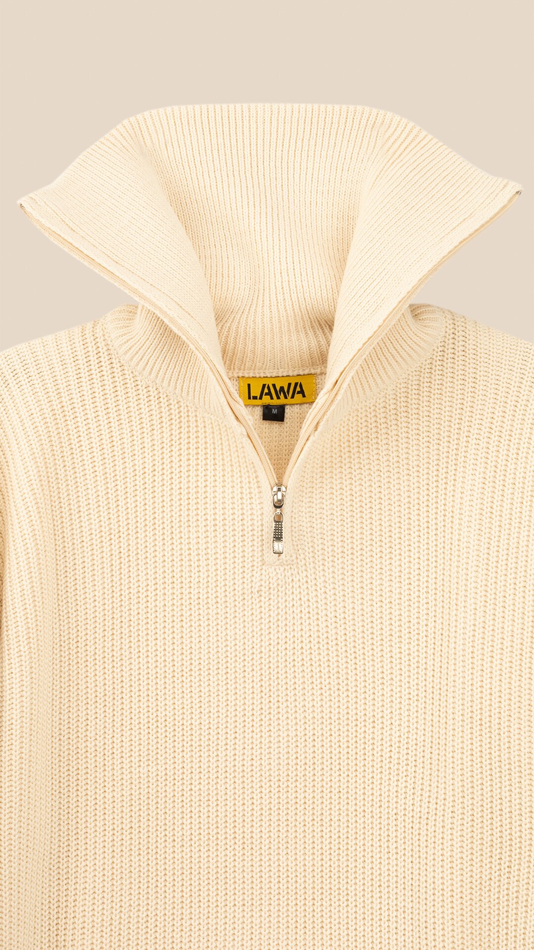 Купити Джемпер однотонний жіночий LAWA WTC02455 L Молочний Артикул: 2888000019738 Фото повноекранне №9