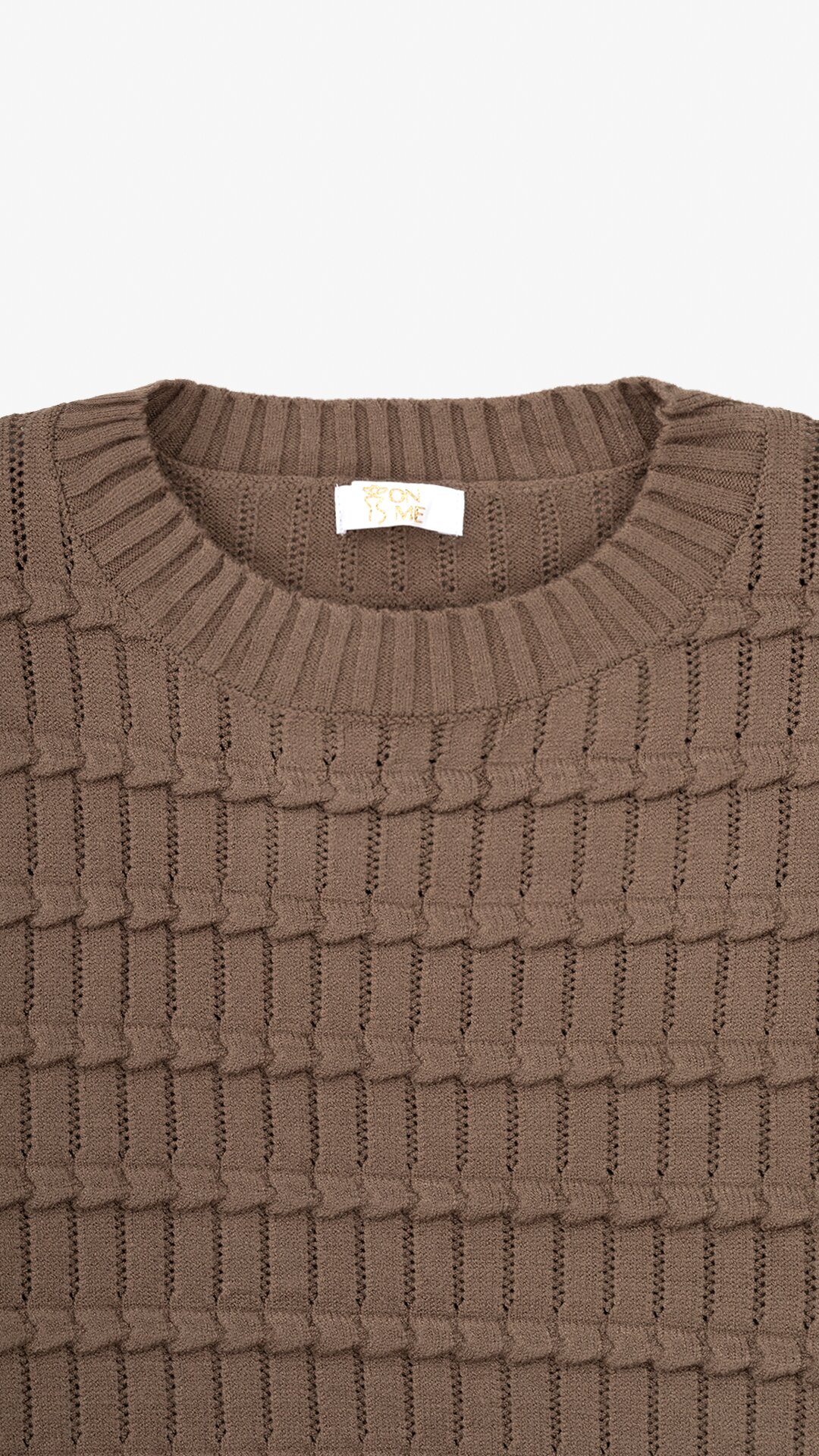 Джемпер однотонний жіночий On me 9128-1 One Size Капучино  Фото №1
