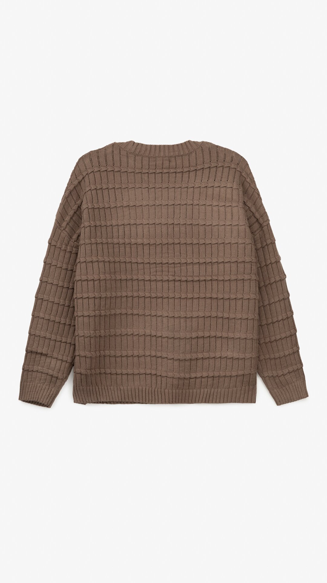 Джемпер однотонний жіночий On me 9128-1 One Size Капучино  Фото №3