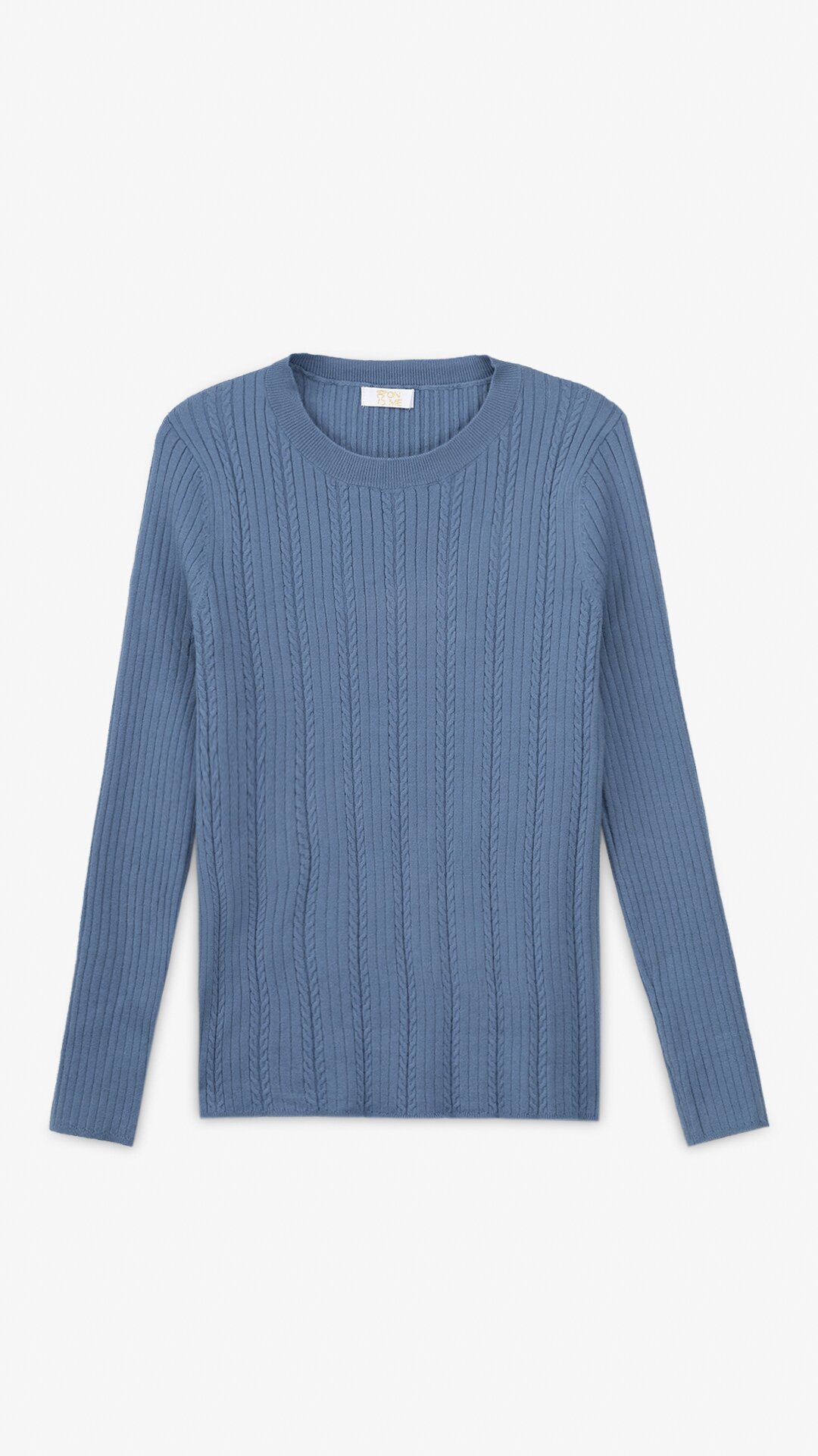 Джемпер однотонный женский On me 98107-1 One Size Джинсовый  Фото №6