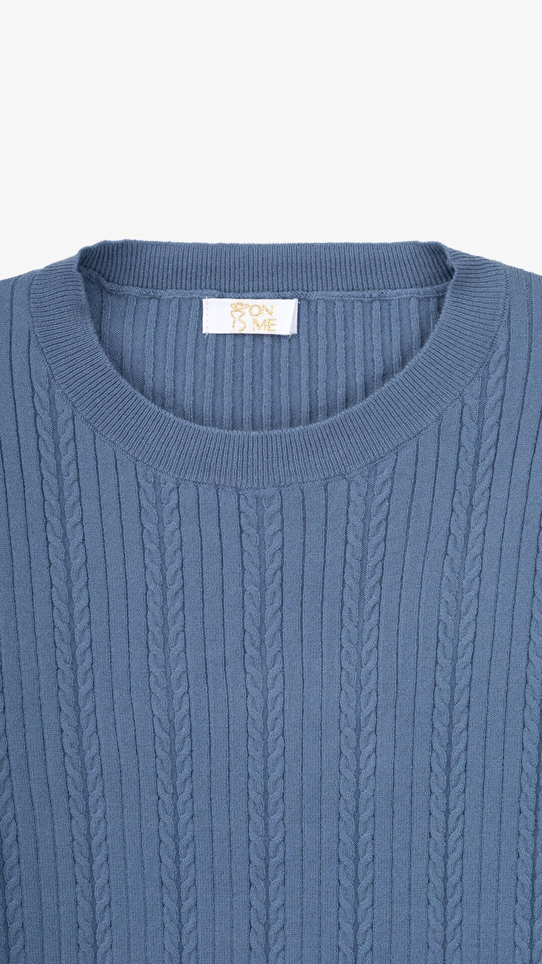 Джемпер однотонный женский On me 98107-1 One Size Джинсовый  Фото №7
