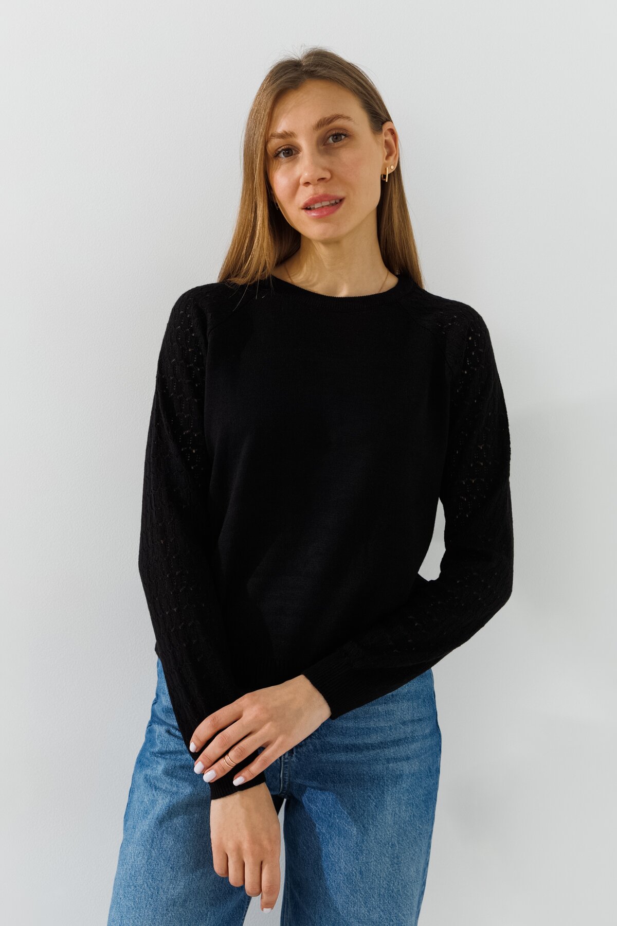 Джемпер однотонний жіночий Park karon 10924 One Size Чорний  Фото №0
