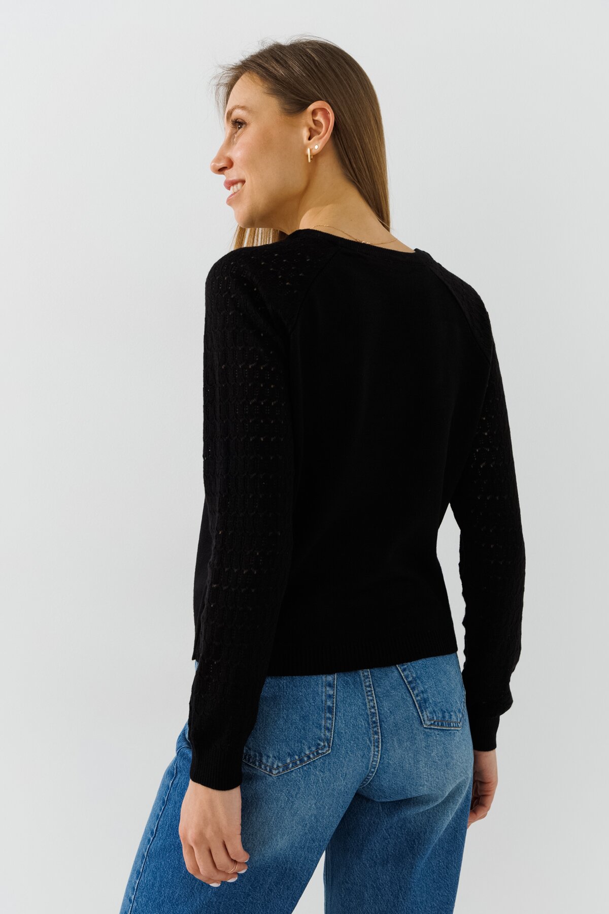 Джемпер однотонний жіночий Park karon 10924 One Size Чорний  Фото №5