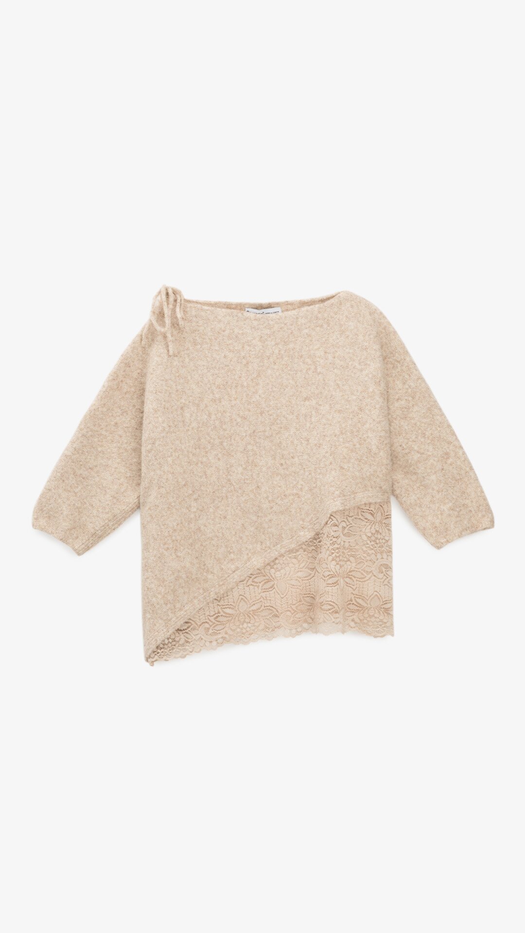 Купити Джемпер однотонний жіночий Pomella 2661 One Size Бежевий Артикул: 2000999492761 Фото повноекранне №8