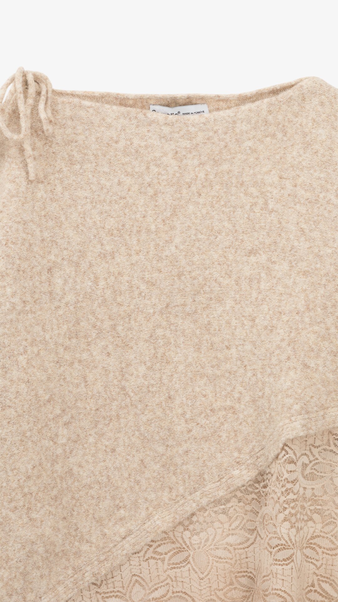 Купити Джемпер однотонний жіночий Pomella 2661 One Size Бежевий Артикул: 2000999492761 Фото повноекранне №9