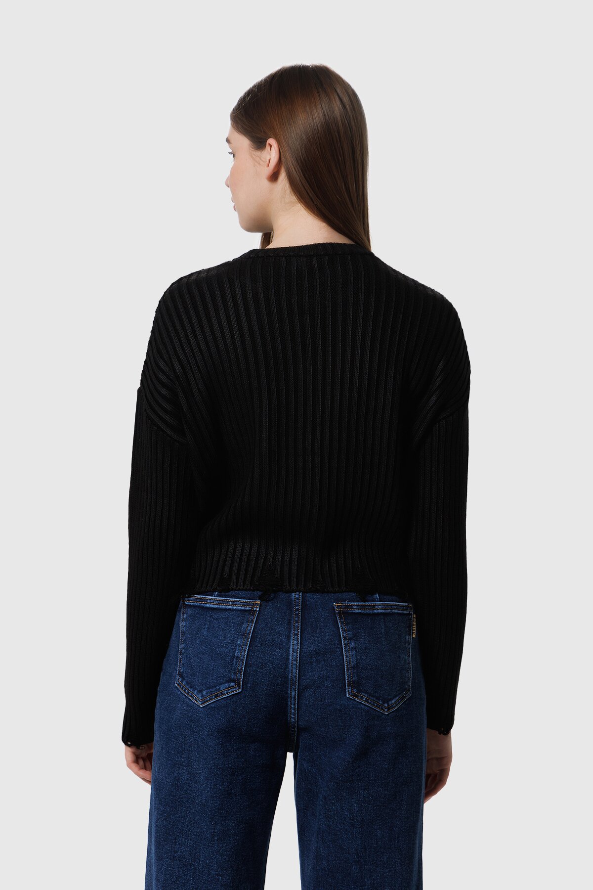 Джемпер однотонний жіночий Pamella 1955 One Size Чорний (2000990300386D)  Фото №3