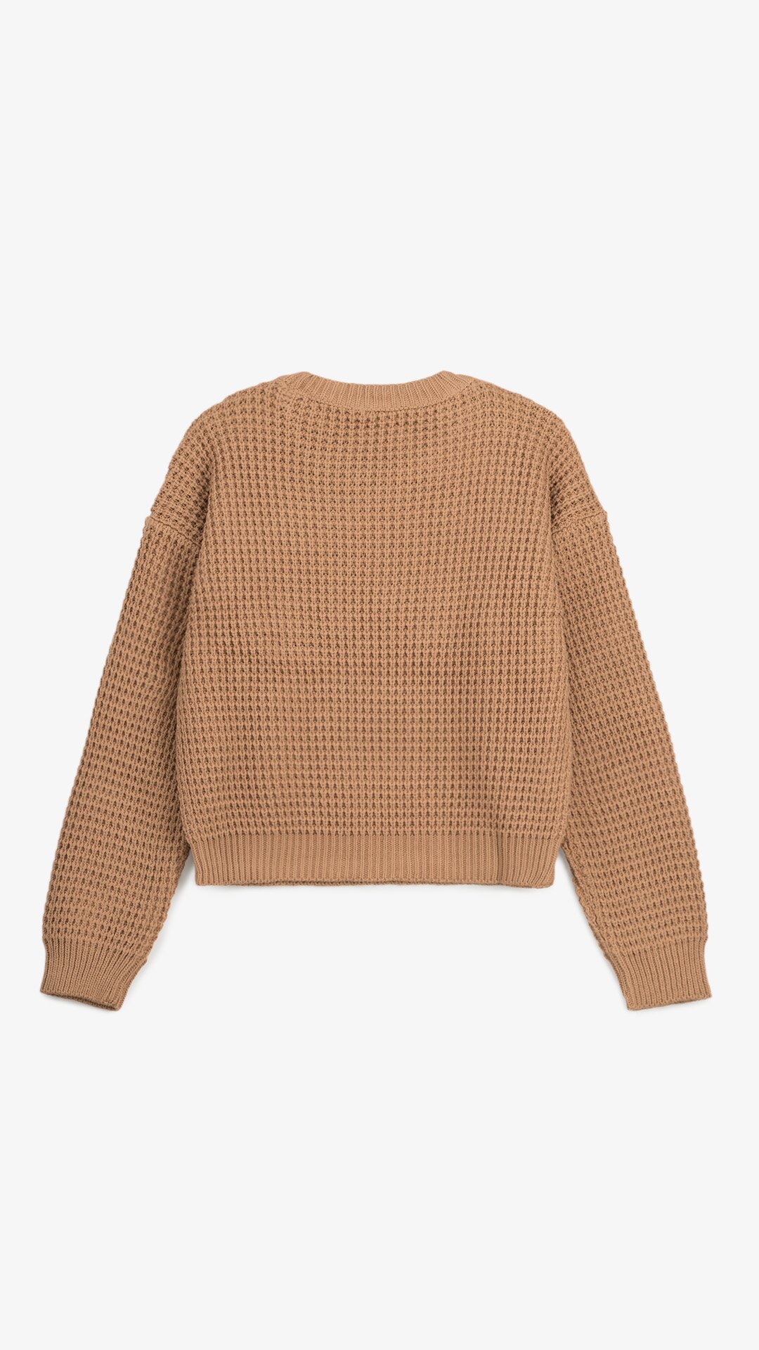 Купити Джемпер однотонний жіночий On me 225004 One Size Бежевий Артикул: 2000990151223 Фото повноекранне №9