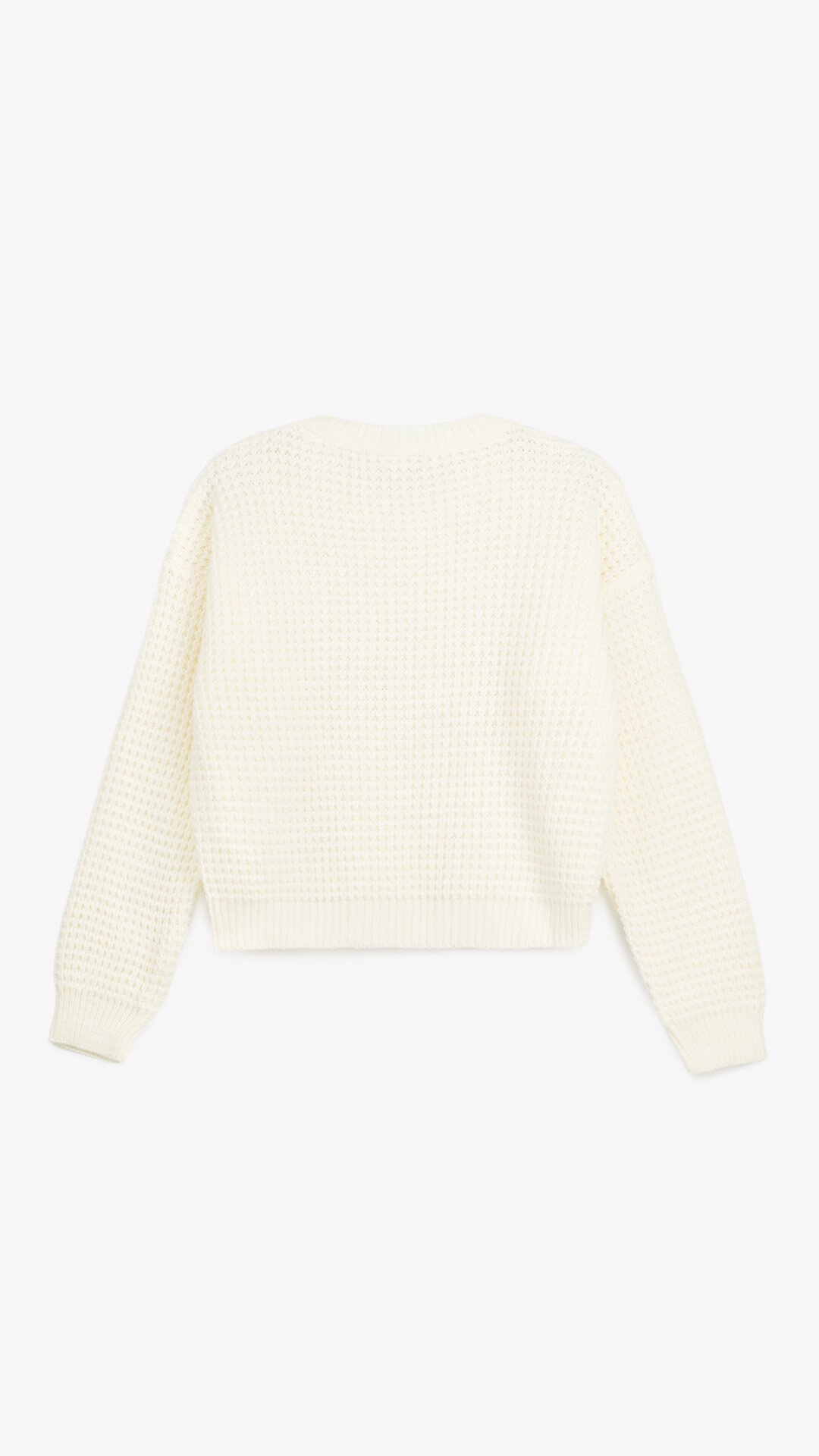 Купити Джемпер однотонний жіночий On me 225004 One Size Молочний Артикул: 2000990151216 Фото повноекранне №10