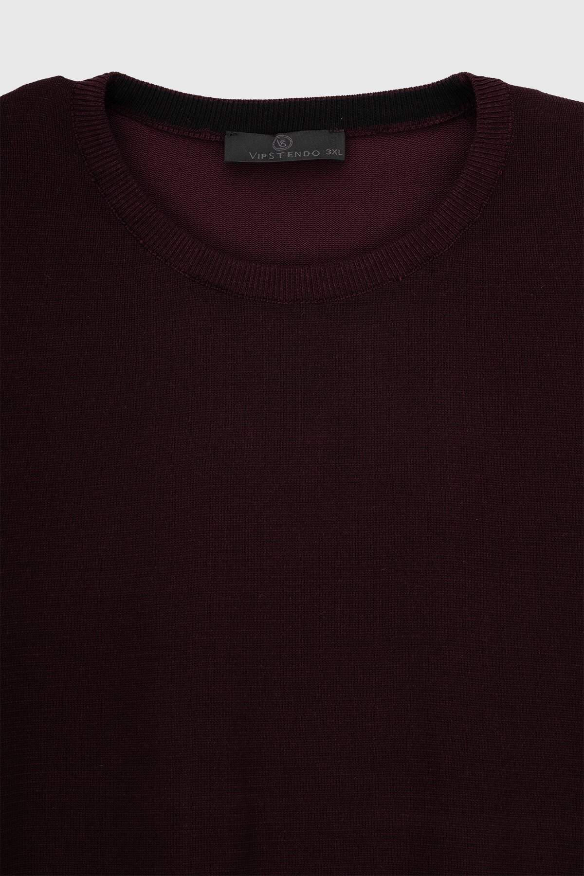 Джемпер однотонный мужской Stendo 12210 4XL Бордовый (2000989985778D)  Фото №7