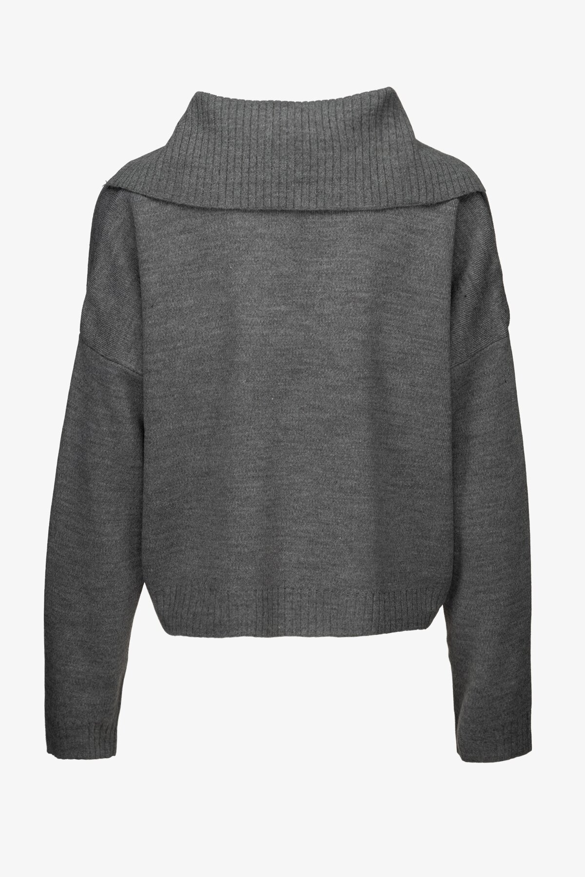 Джемпер однотонный женский 6509 One Size Темно-серый  Фото №8