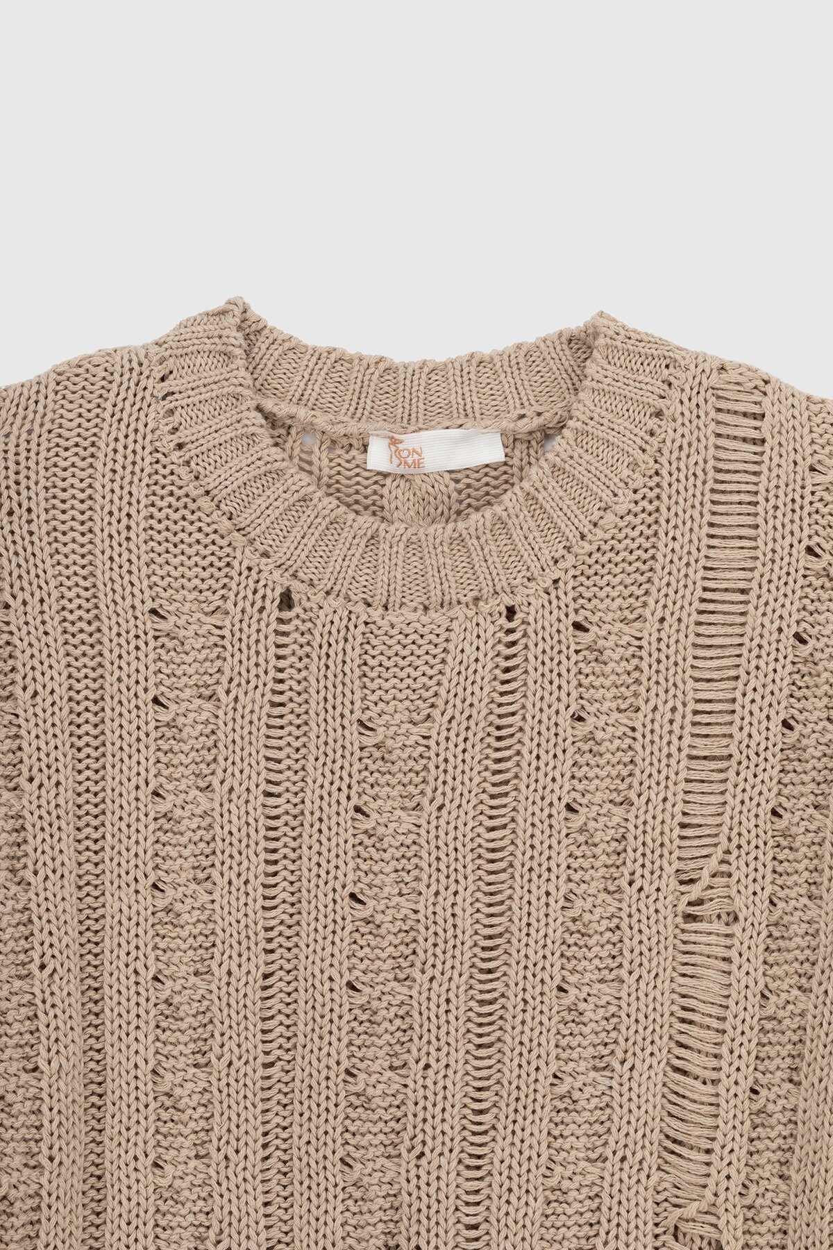 Джемпер однотонный женский Femme 1002 One Size Бежевый (2000989870647D)  Фото №8