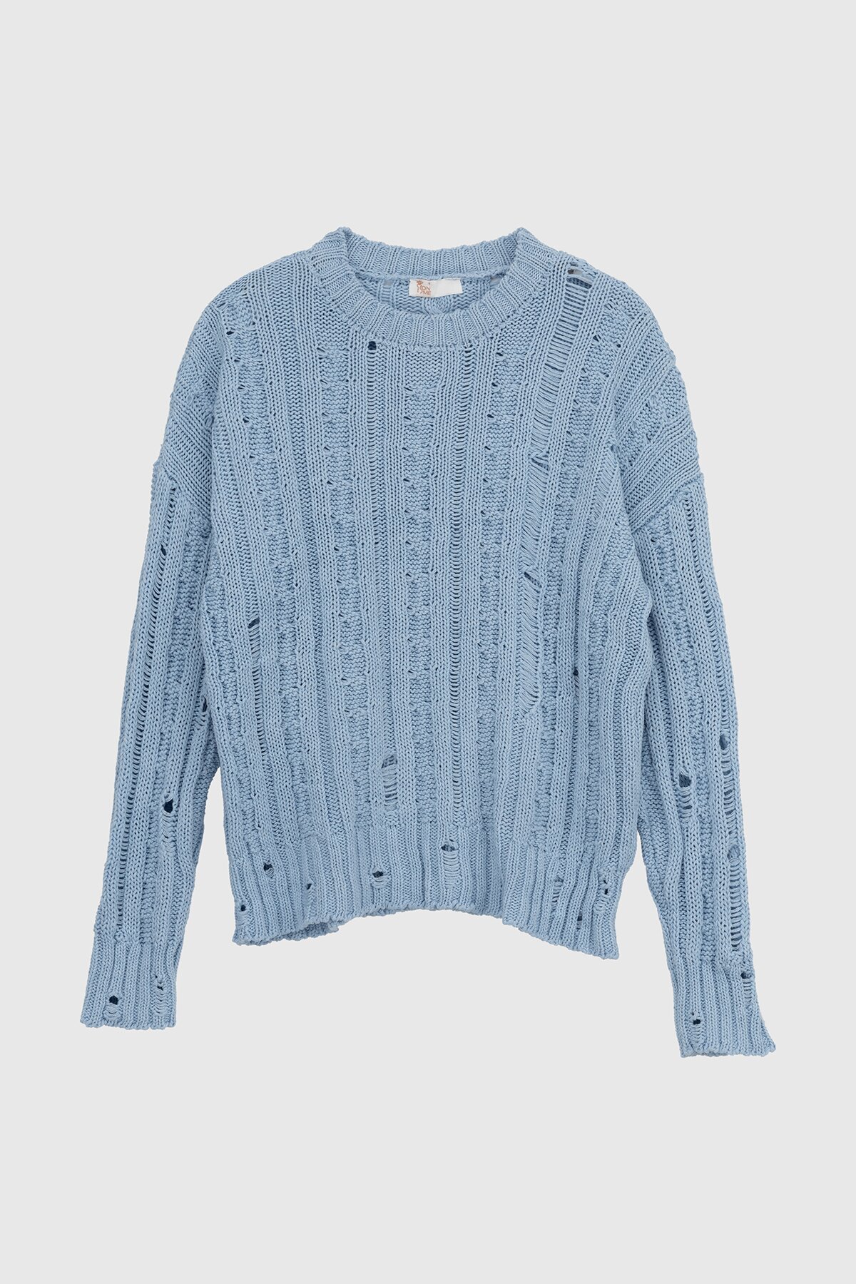 Джемпер однотонный женский Femme 1002 One Size Голубой (2000989870654D)  Фото №6