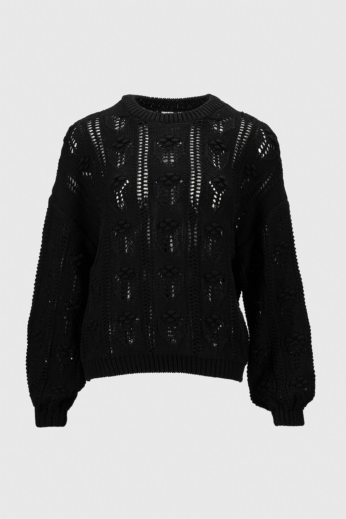 Джемпер однотонний жіночий Femme 2022 One Size Чорний (2000990221414D)  Фото №6