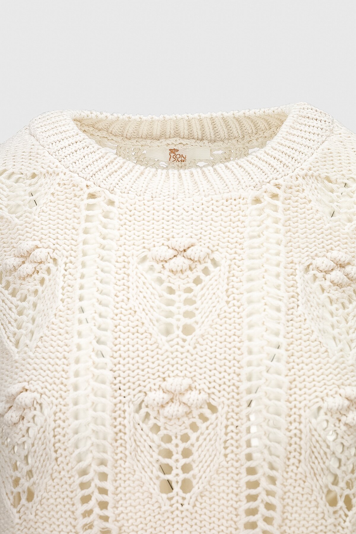 Джемпер однотонний жіночий Femme 2022 One Size Молочний (2000990221407D)  Фото №7